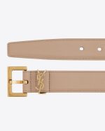 cassandre thin belt with square buckle in box saint laurent leather - Image 2